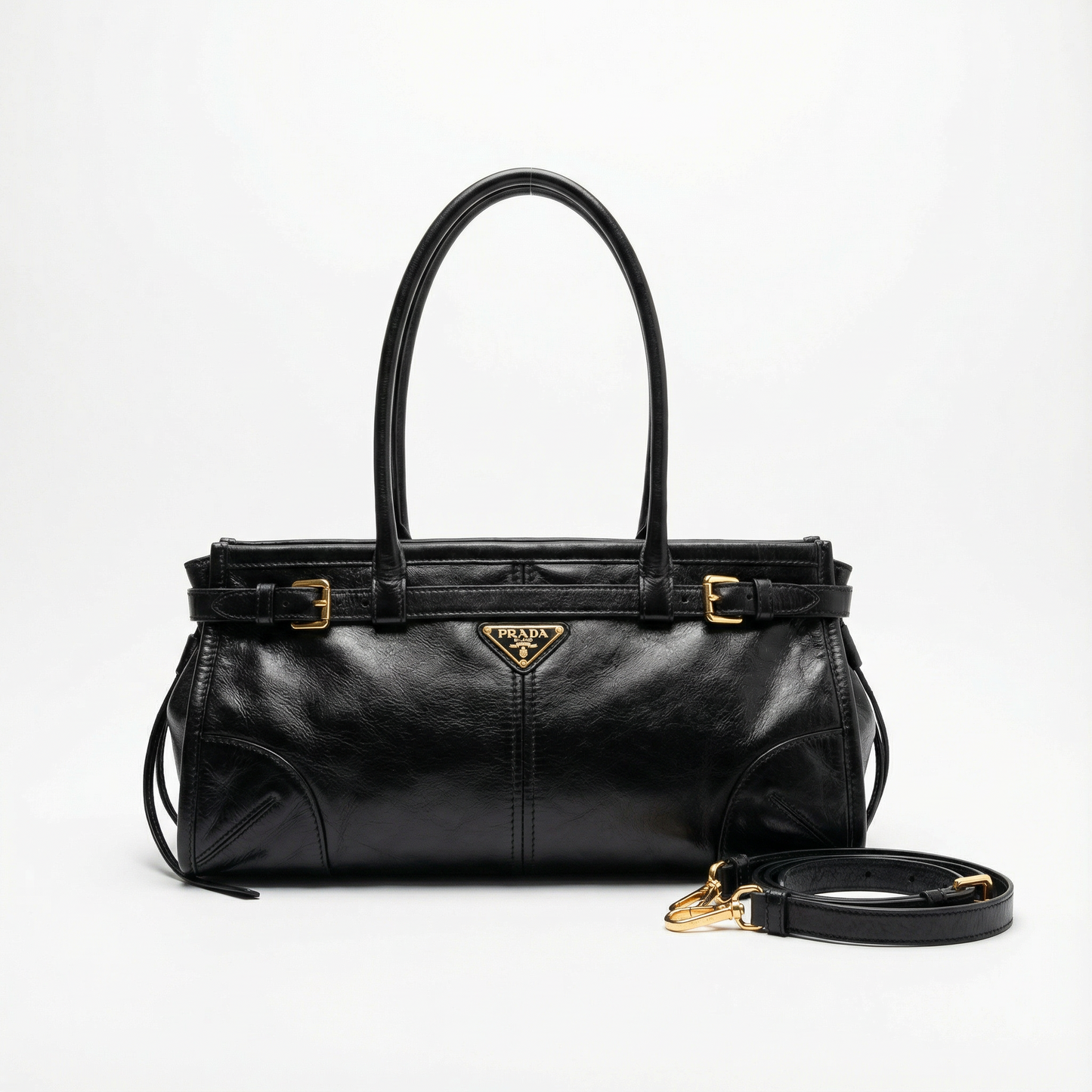 PRADA - Sac Bonnie Medium (Cuir Nappa Noir)