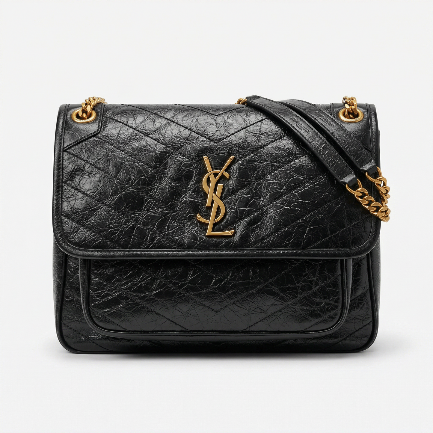 SAINT LAURENT - Sac Niki Medium (Cuir Vintage Noir)
