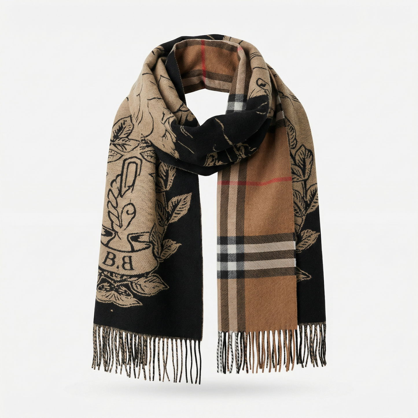 BURBERRY - Écharpe en Cachemire à Motif Check et Blason