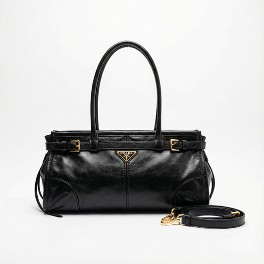 PRADA - Sac Bonnie Medium (Cuir Nappa Noir)