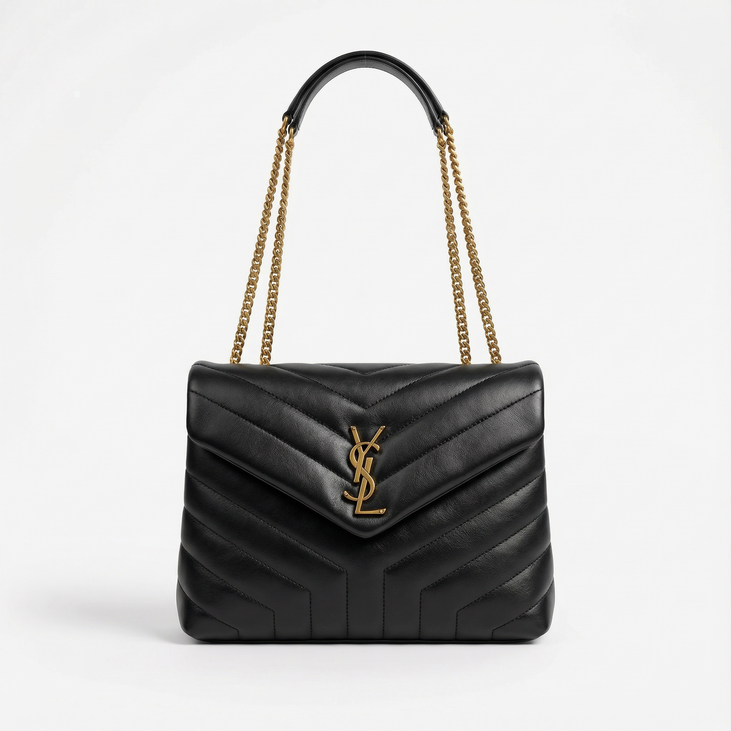 SAINT LAURENT - Sac Loulou Large (Cuir Matelassé Noir)
