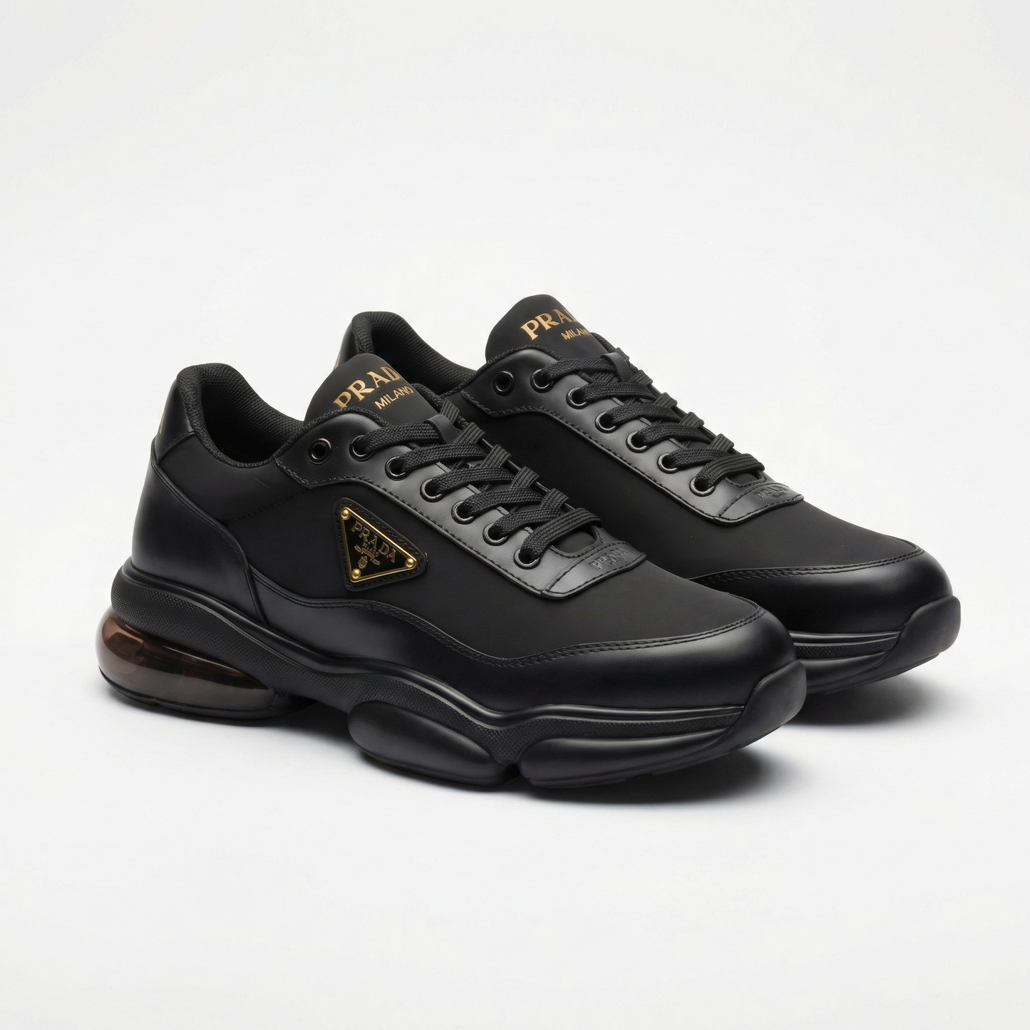 PRADA - Baskets Cloudbust Thunder - Édition Black & Gold