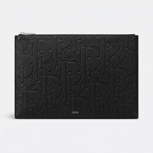 DIOR - Pochette en Cuir Oblique Galaxy