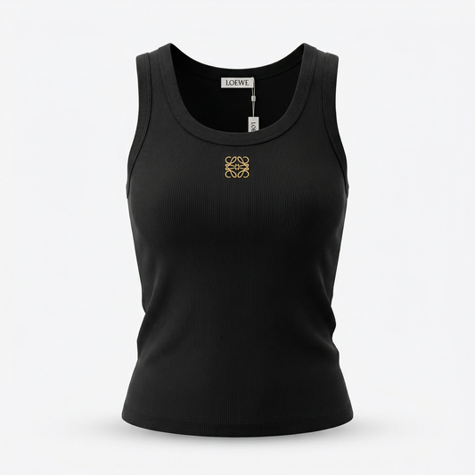 LOEWE - Débardeur Anagram en Coton Côtelé