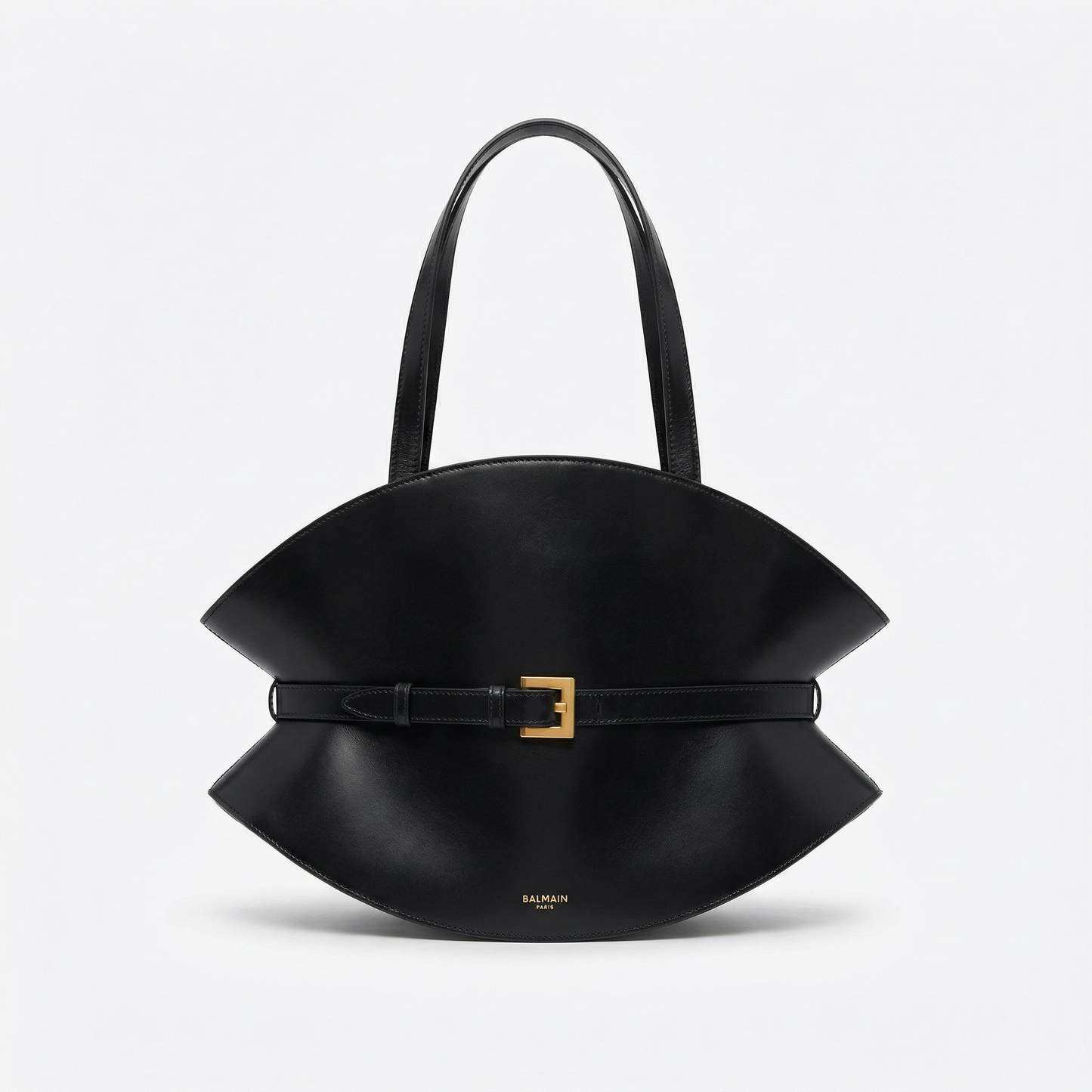 BALMAIN - Sac "Blaze" en Cuir Lisse Noir