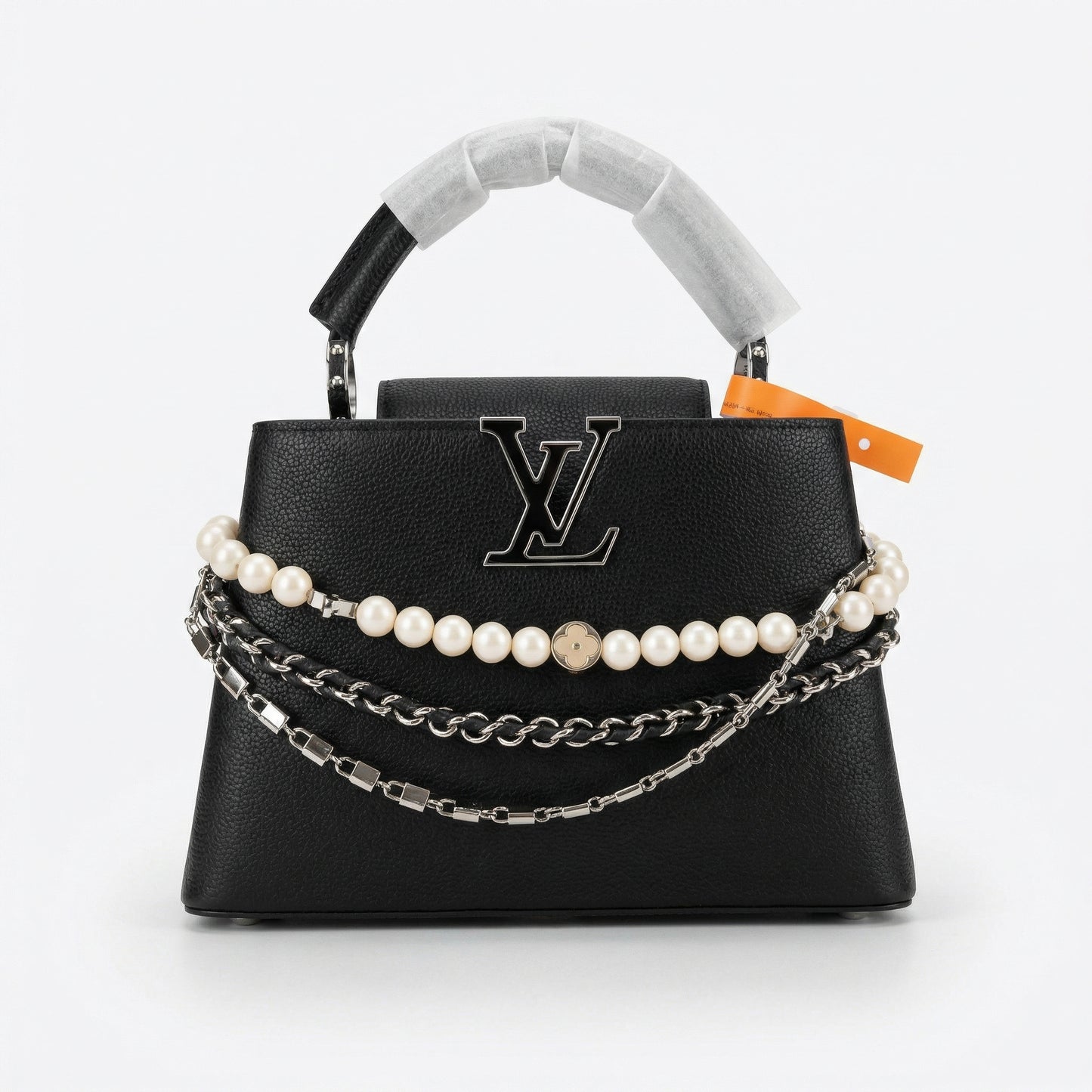 LOUIS VUITTON - Sac Capucines BB en Cuir Taurillon avec Perles