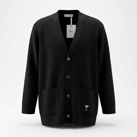 DIOR - Cardigan en Maille de Coton avec Broderie Abeille